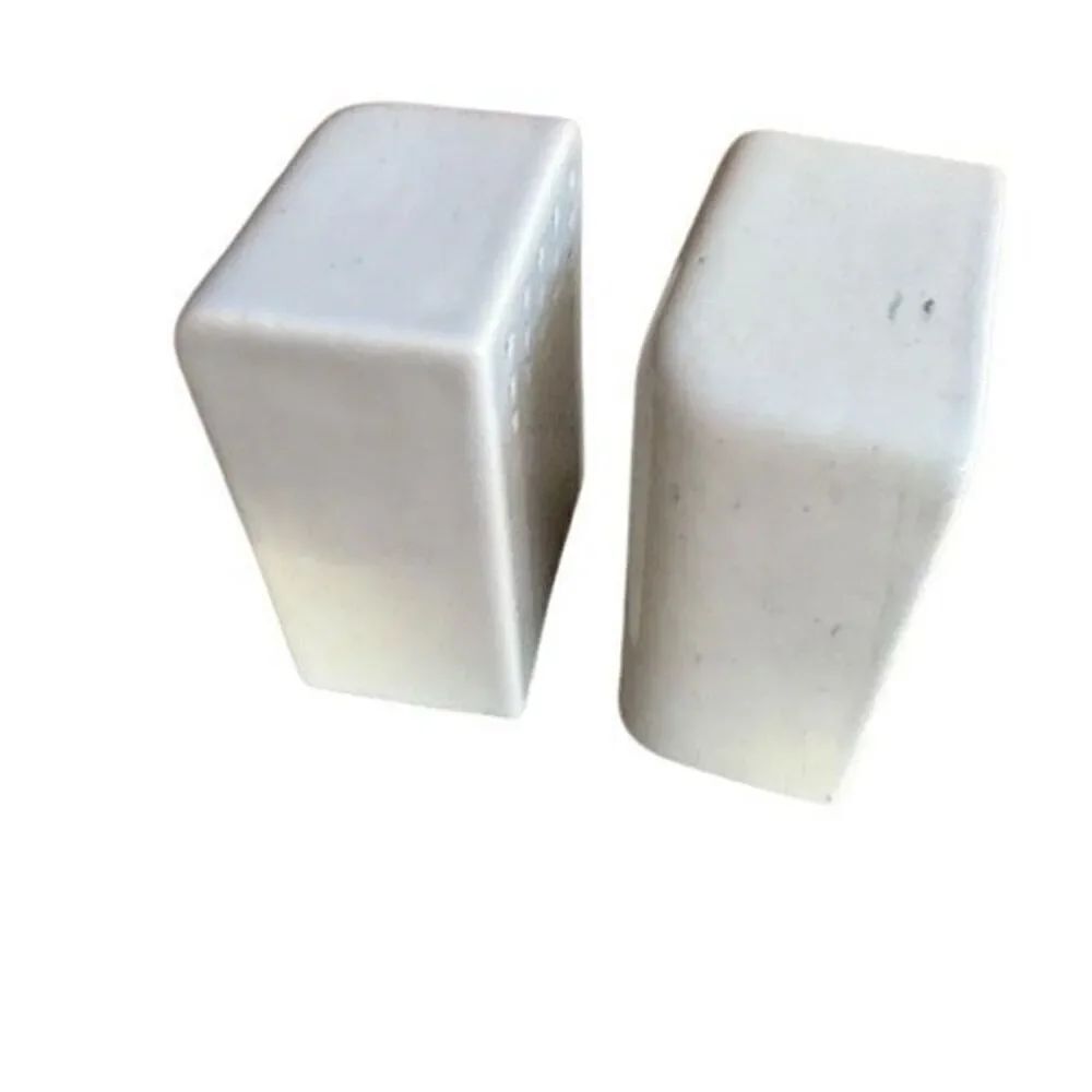 Vintage White Ceramic Rectangular 1950’s Salt & Pepper Shakers